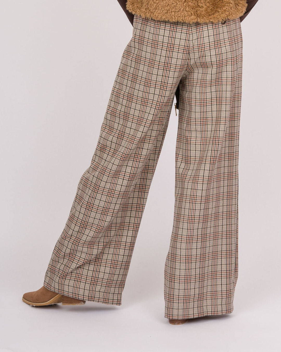 Antique Brown Plaid Pants