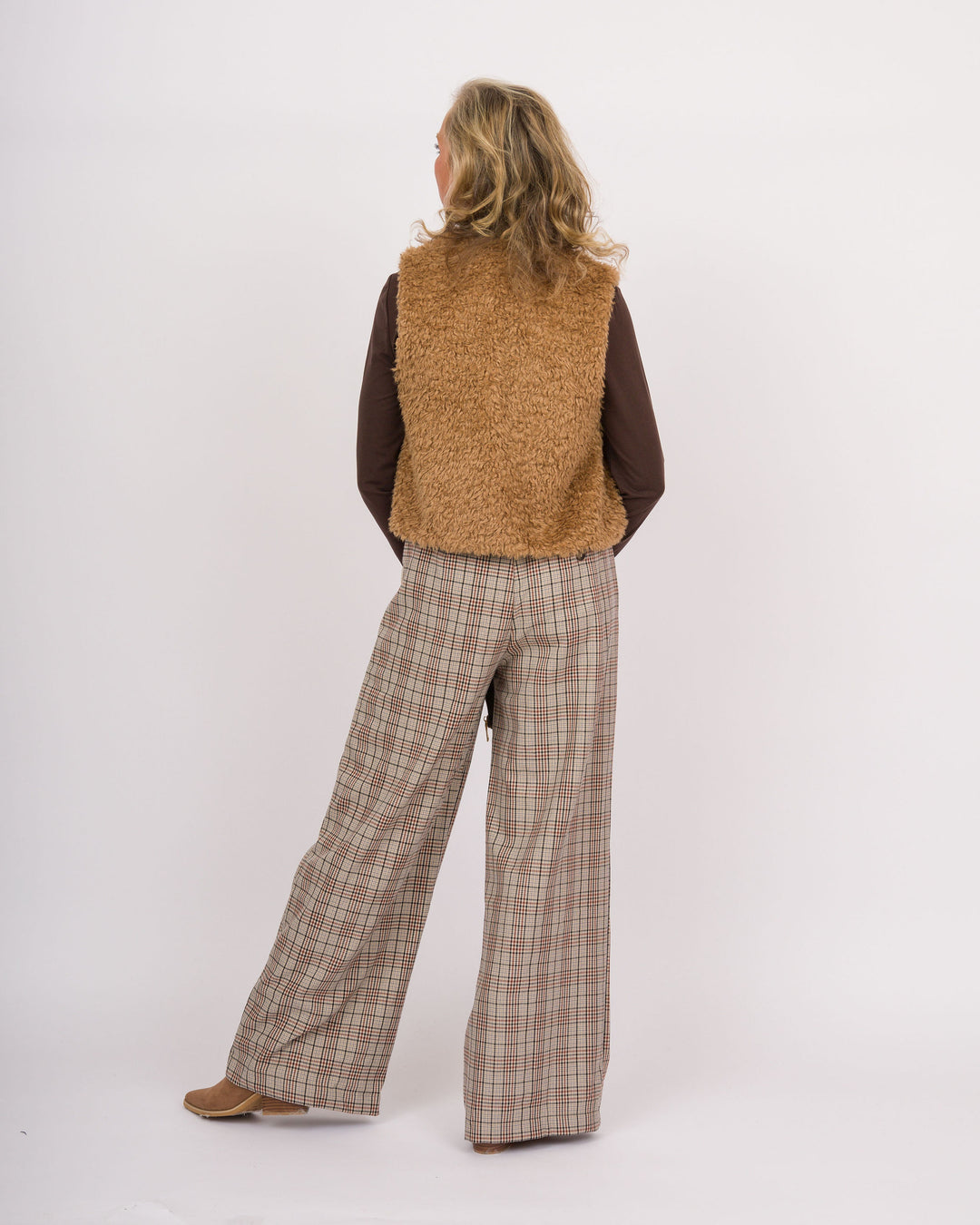 Antique Brown Plaid Pants