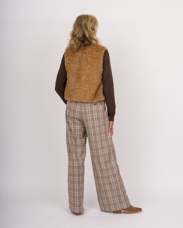 Antique Brown Plaid Pants
