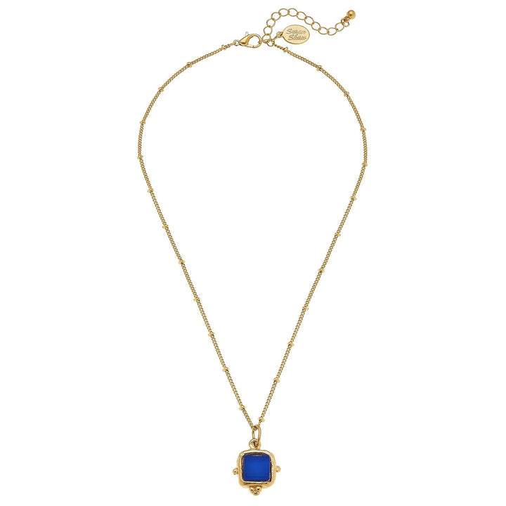 Susan Shaw Charlotte Dainty Necklace - Classic Blue