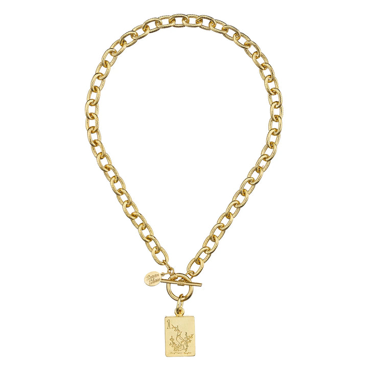 Susan Shaw Bird Bam Mahjong Toggle Necklace