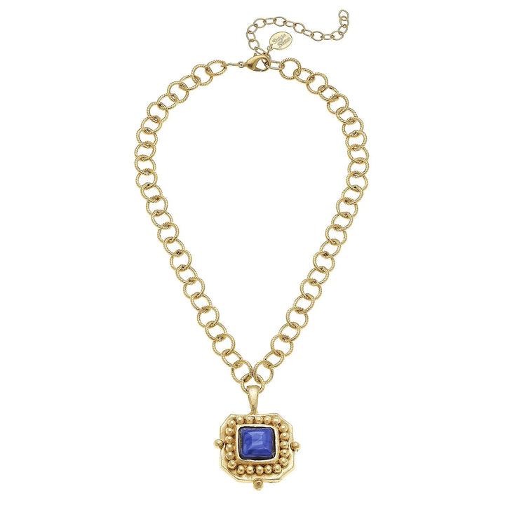 Susan Shaw London Necklace - Blue Crystal
