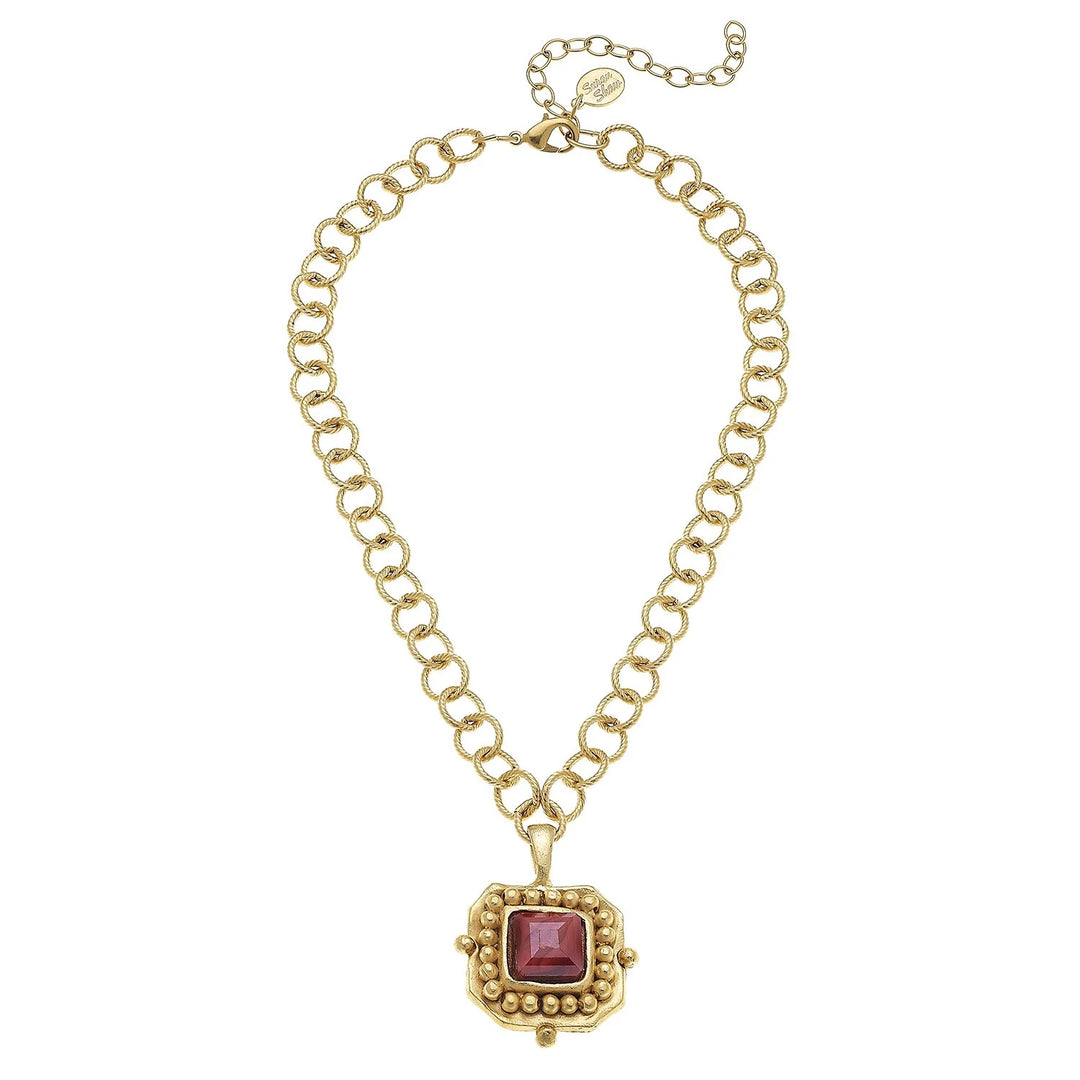 Susan Shaw London Necklace - Red Crystal