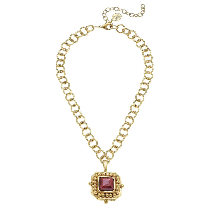 Susan Shaw London Necklace - Red Crystal
