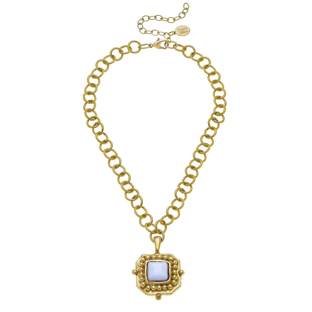 Susan Shaw London Necklace - White Crystal