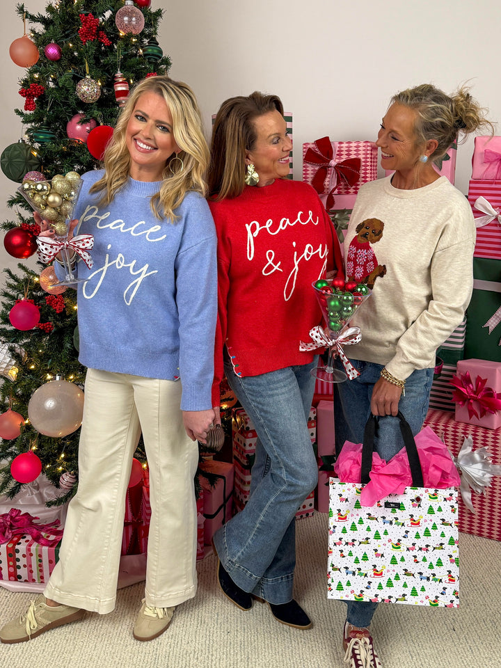 Peace &amp; Joy Sweater - Red