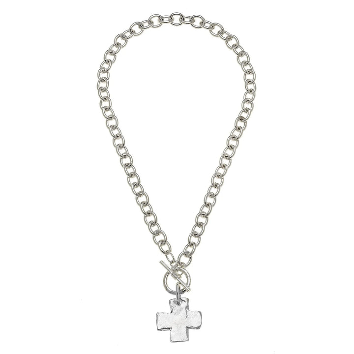 Susan Shaw Silver Front Toggle Necklace