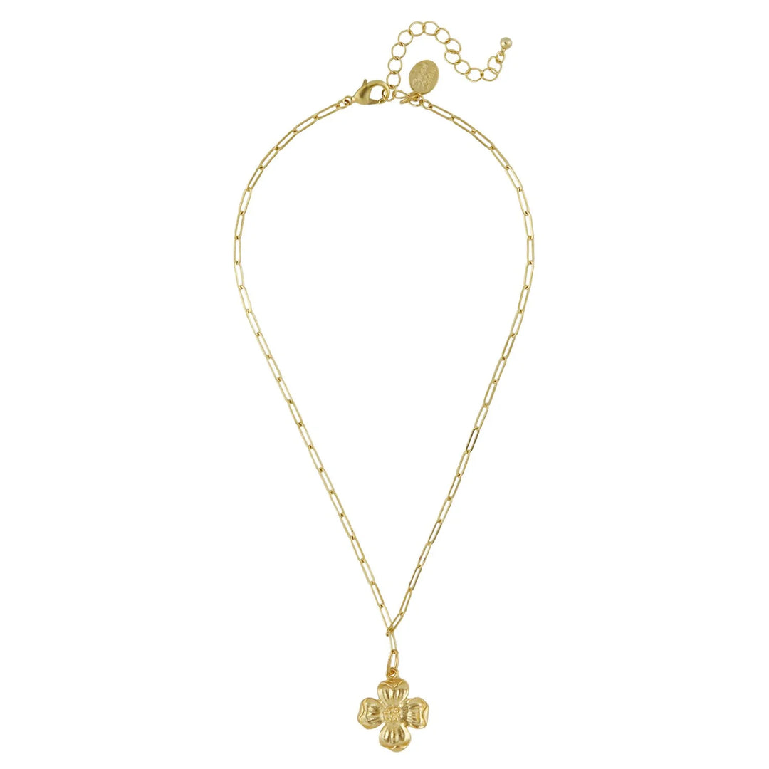 Susan Shaw Dogwood Paperclip Necklace