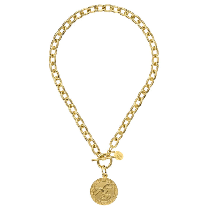 Gold USA Coin 16" Heavy Chain