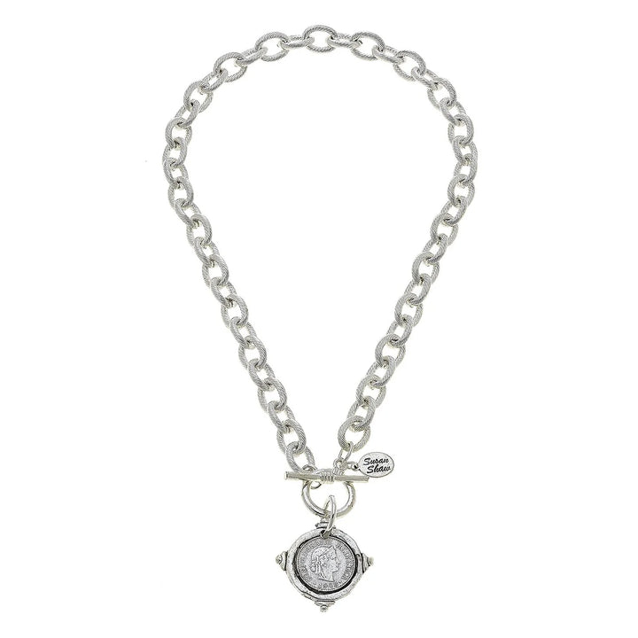 Susan Shaw Silver Intaglio Coin Toggle