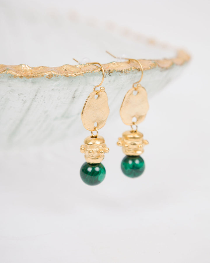 Susan Shaw Bentley Earrings - Malachite