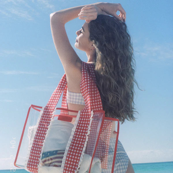Case-Mate Cherry Gingham Eyelet Tote