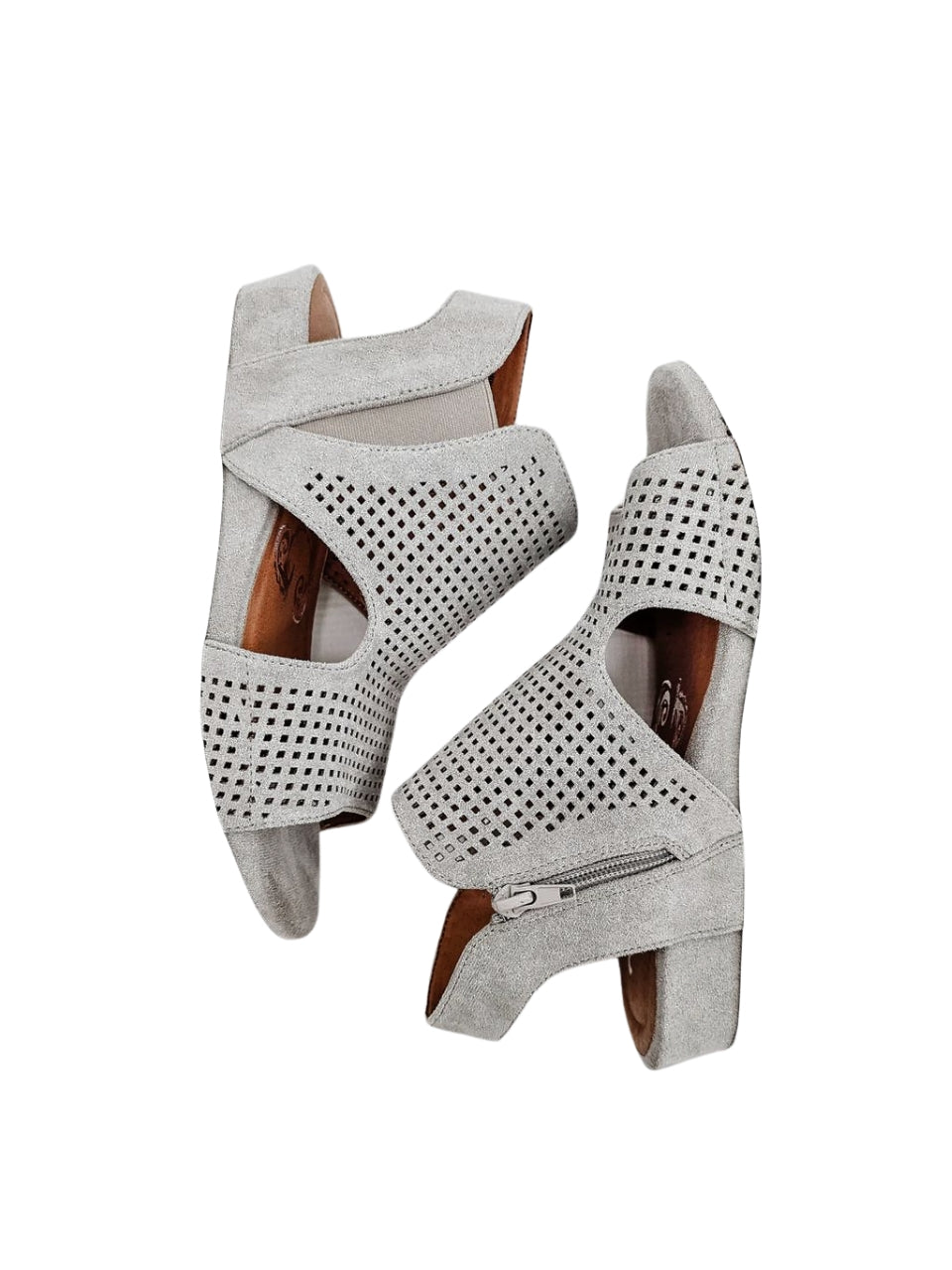 Amy Platform Sandals - Light Grey