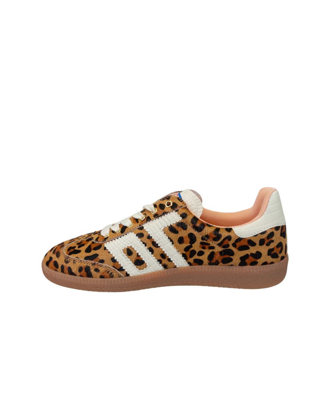 BACK 70 - CLOUD in LEOPARD CAMEL WHITE Sneakers