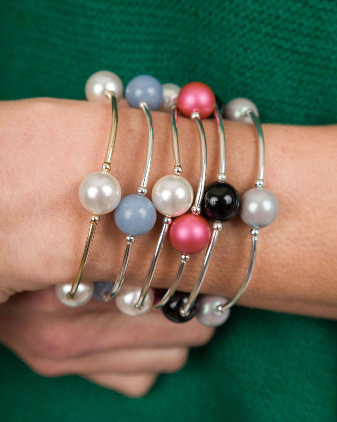 Blessing Bracelet -  Silver with White Pearl