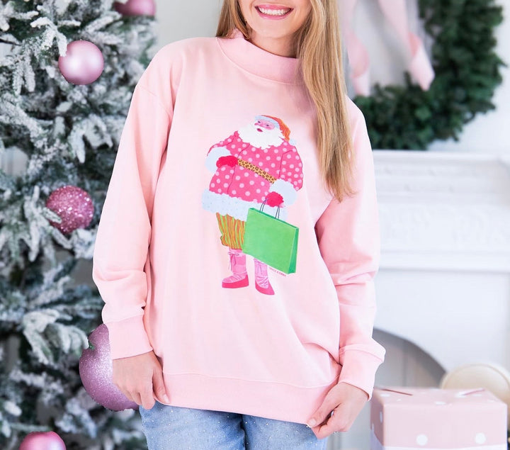 Light Pink Santa Sweatshirt