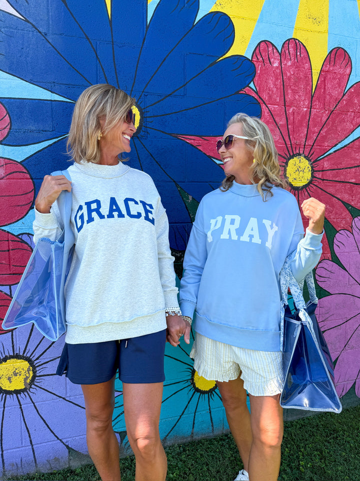 Reversible Hope/Pray Sweatshirt - Blue