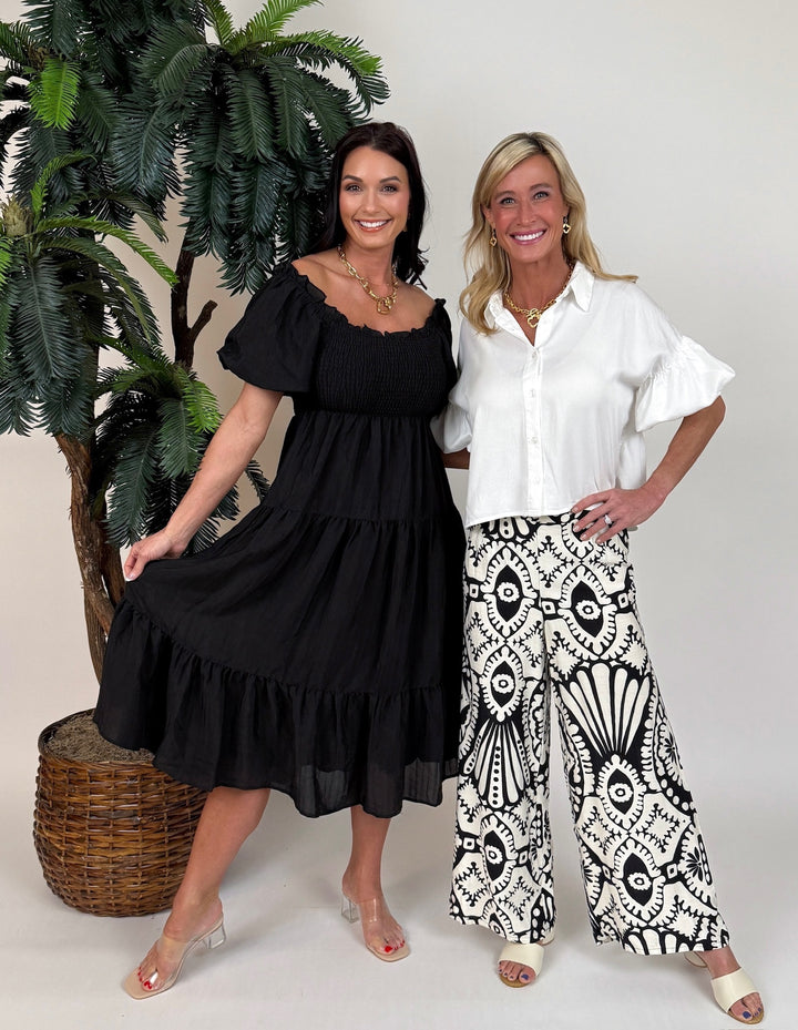 Midnight Ivory Palazzo Pants