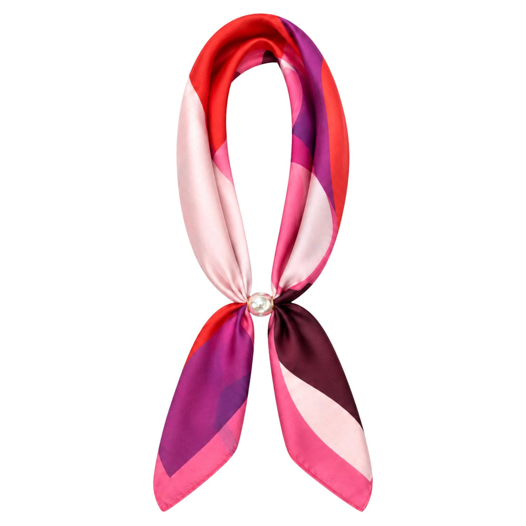 Magnetic Pearl Scarf - Pink and Purple