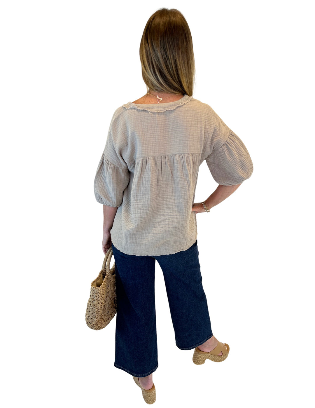 Gladiola Top - Taupe