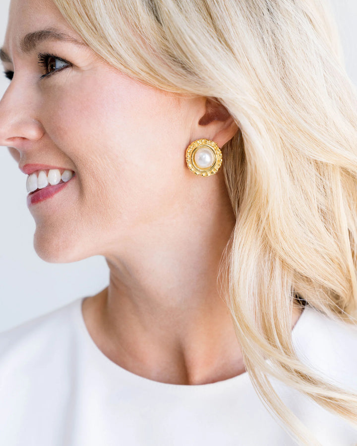 Susan Shaw Dotted Pearl Studs