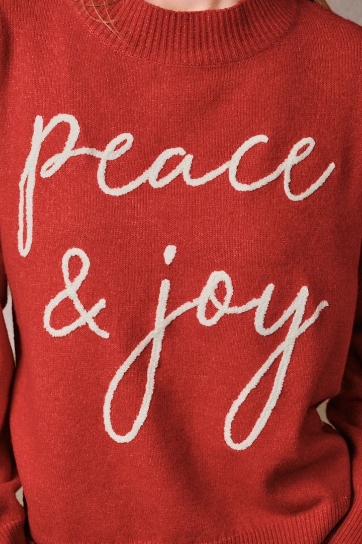 Peace &amp; Joy Sweater - Red