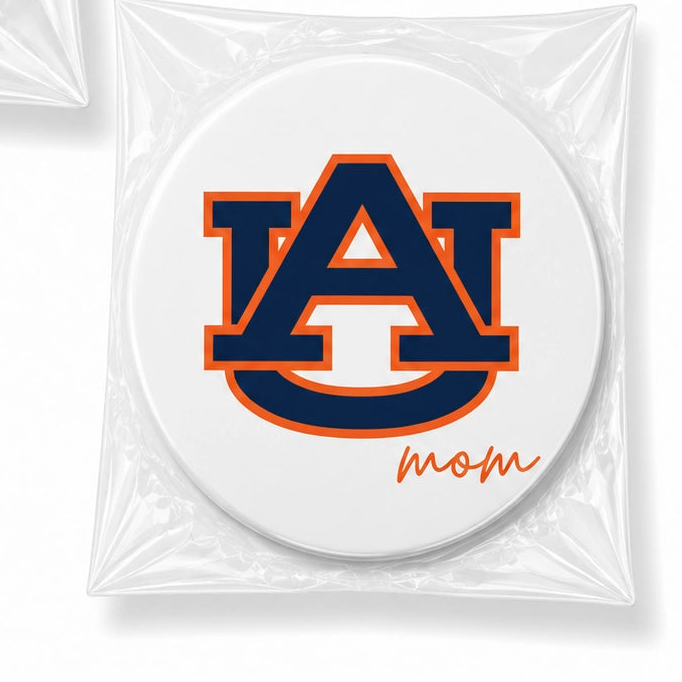 Game Day Buttons - Auburn Mom