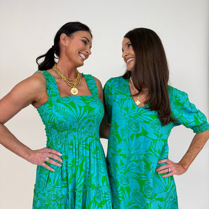 Morgan Dress - Green Mykonos