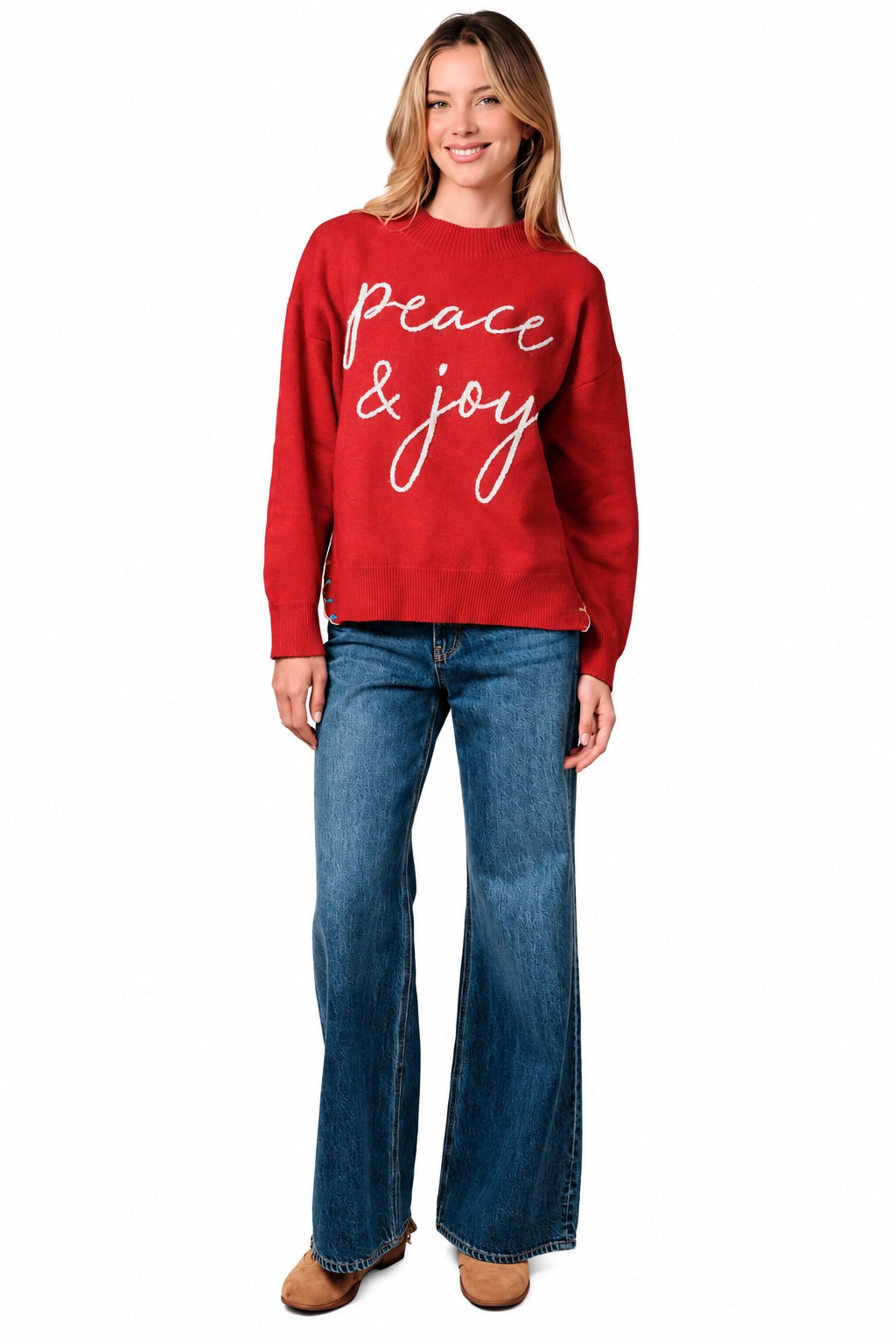 Peace &amp; Joy Sweater - Red
