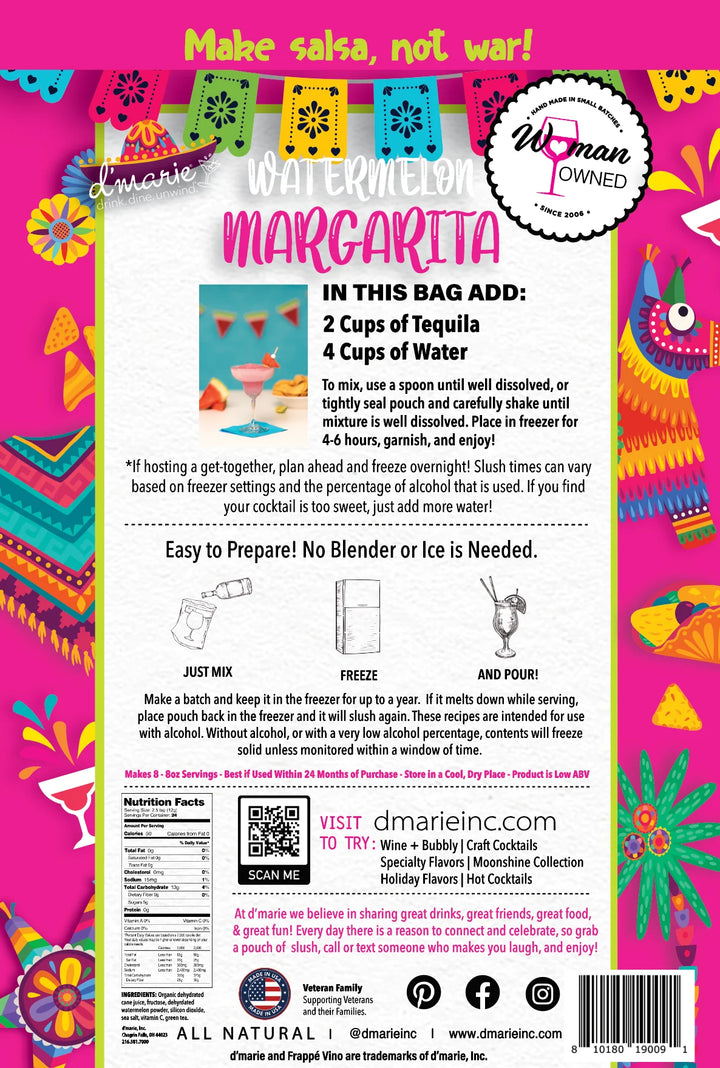 d’marie Watermelon Margarita Mix 10oz