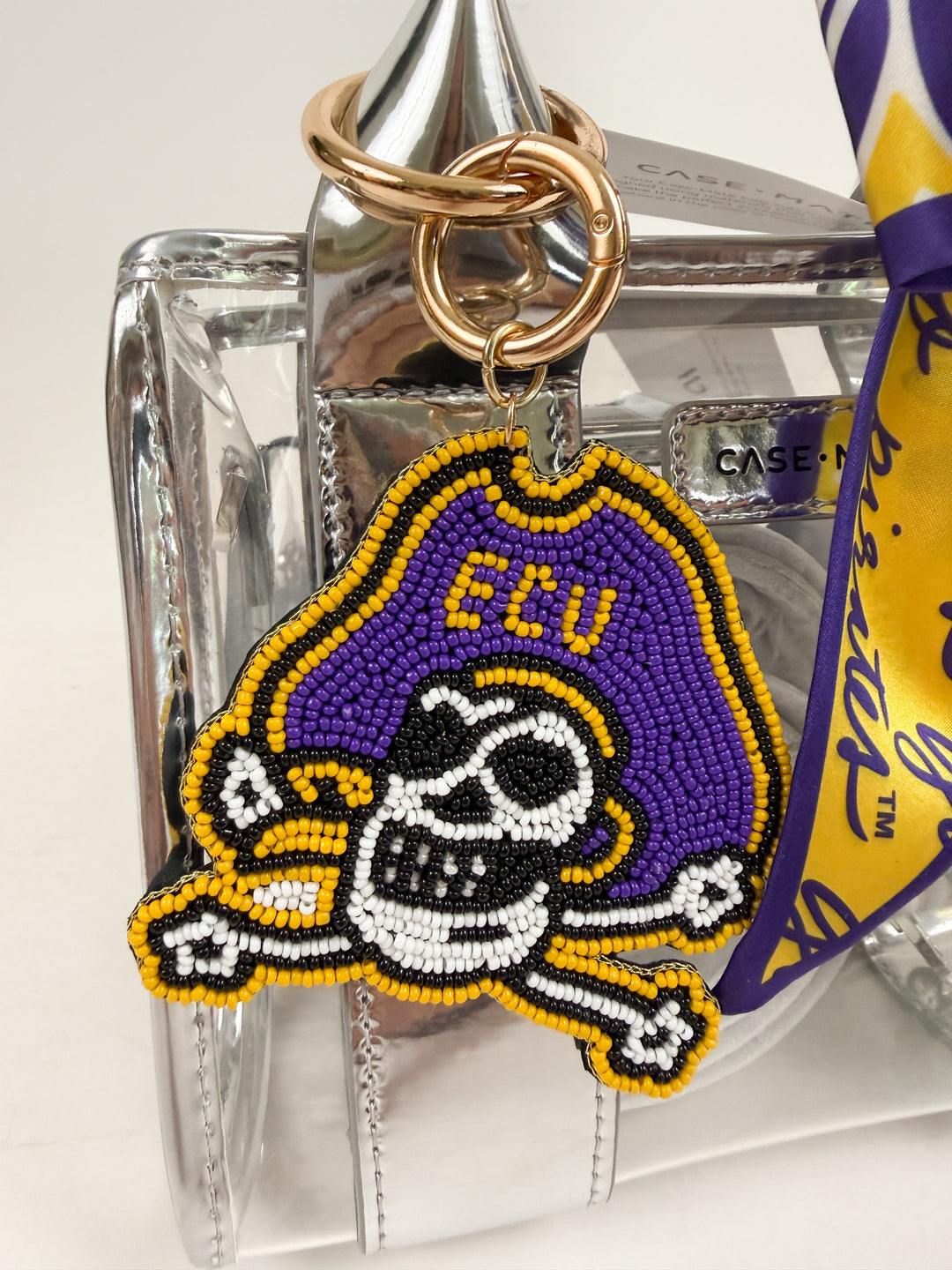 Beaded Purse Charm - ECU