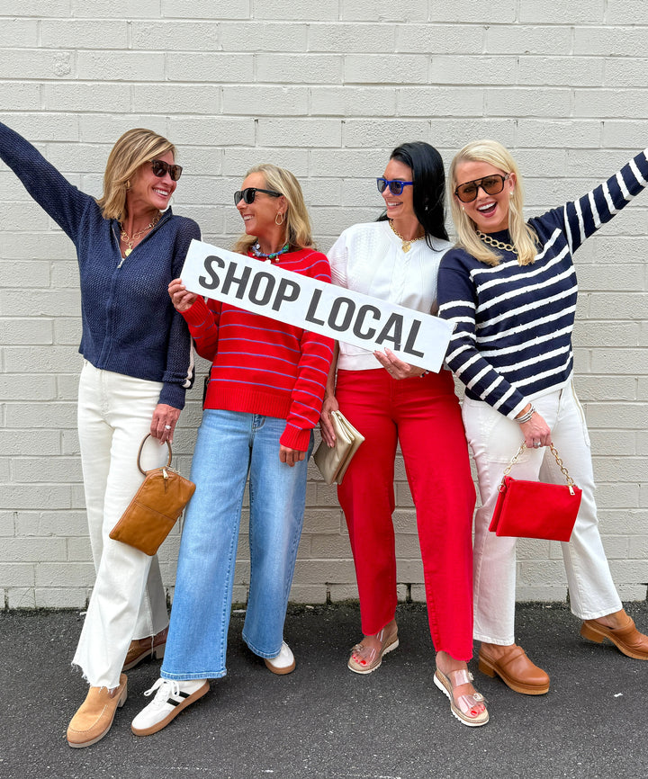 Cape Cod Striped Sweater - Navy