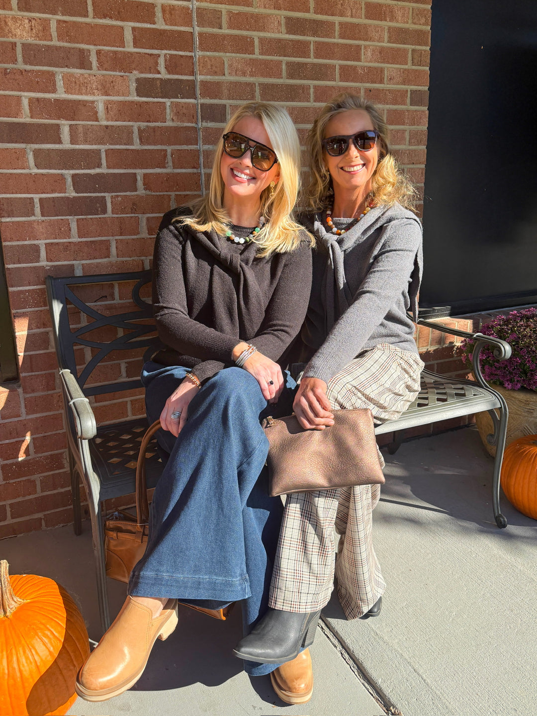 Heart of Pine Malinda Black Sweater with Scarf