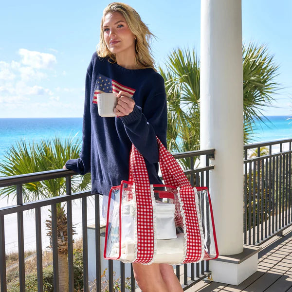 Case-Mate Cherry Gingham Eyelet Tote