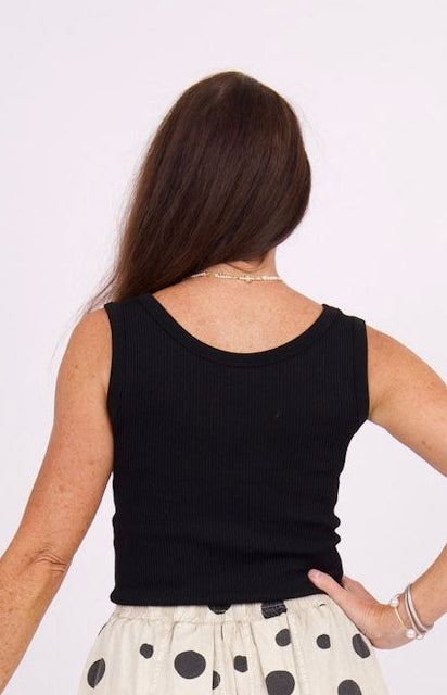 Darlene Reversible Tank - Black