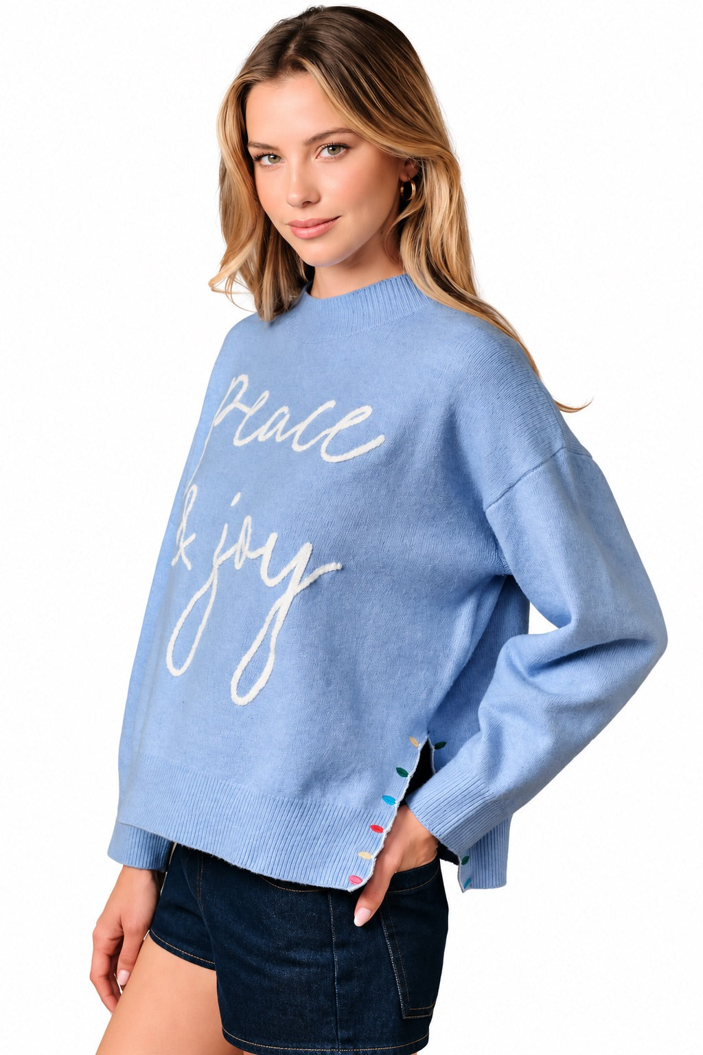 Peace &amp; Joy Sweater - Blue