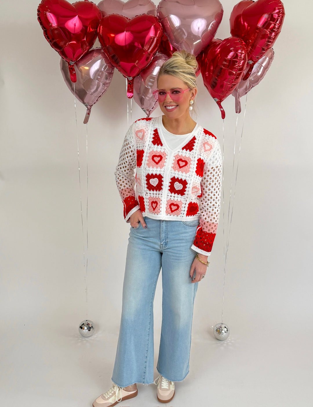 Sweetheart Crochet Cardigan-Final Sale