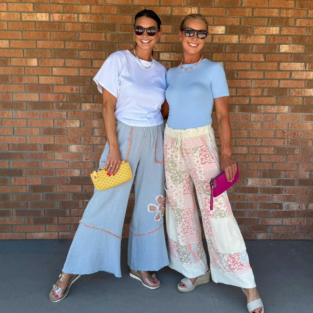 Flower Patch Pants - Cloud Blue