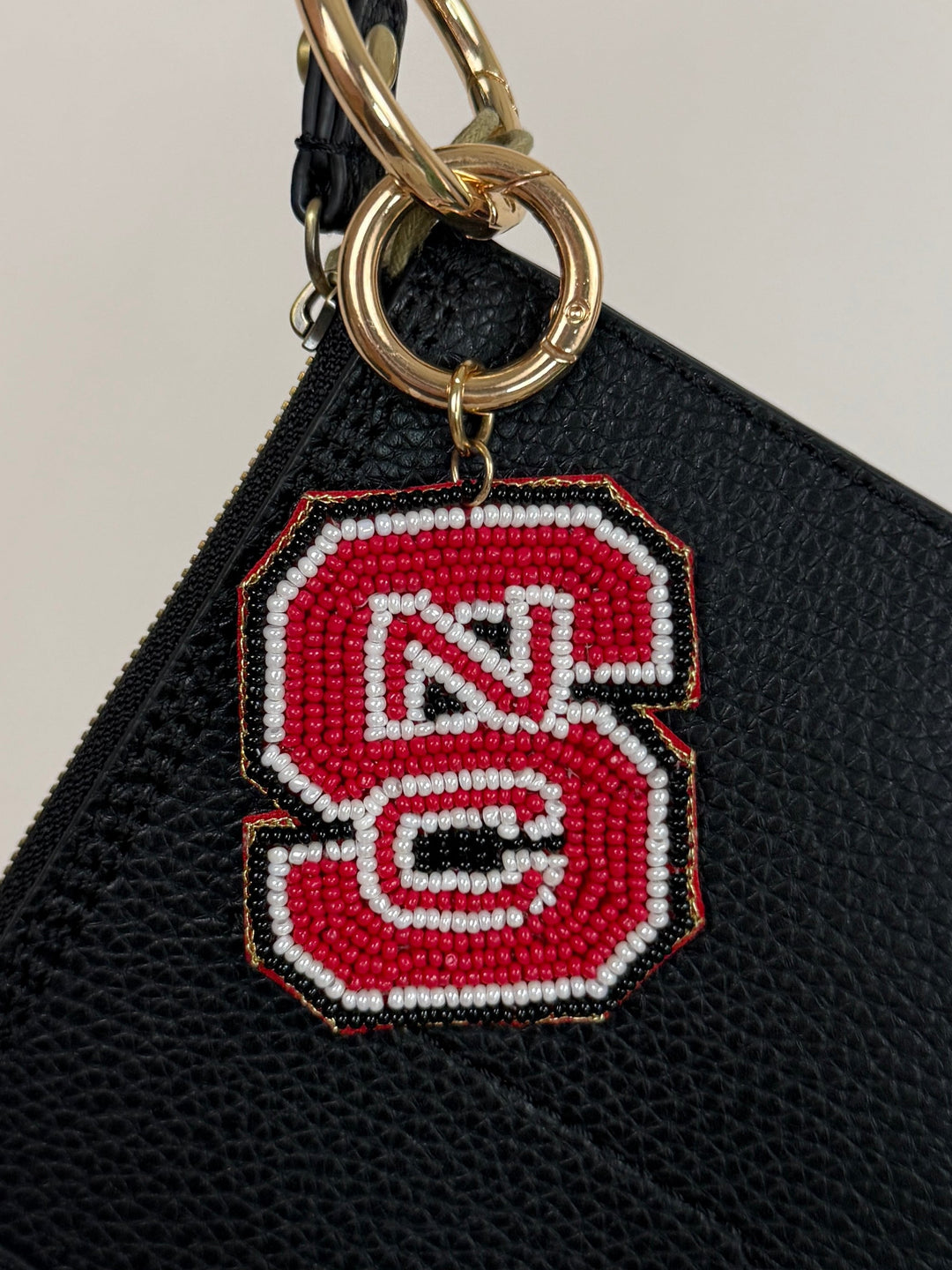 Beaded Purse Charm - NCSU