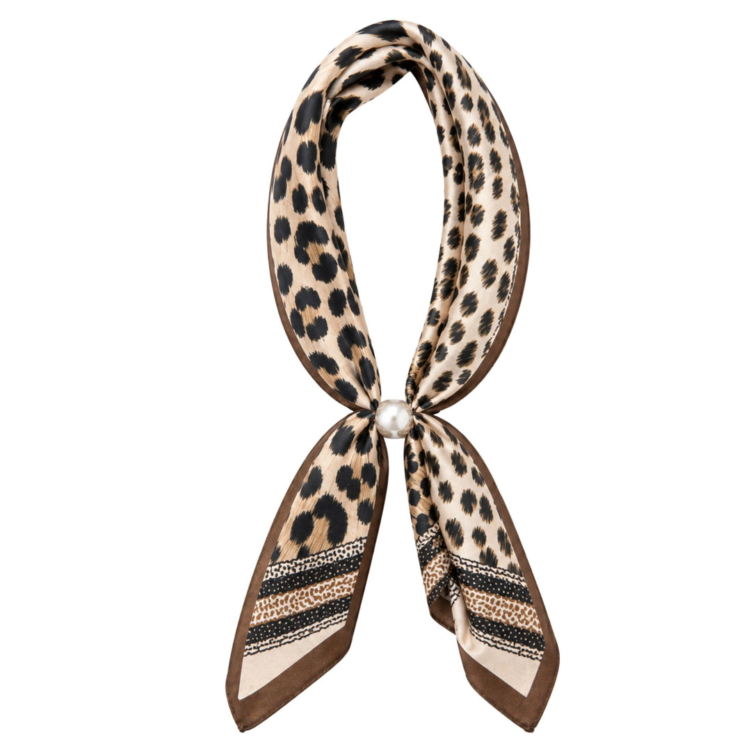 Magnetic Pearl Scarf - Animal Print