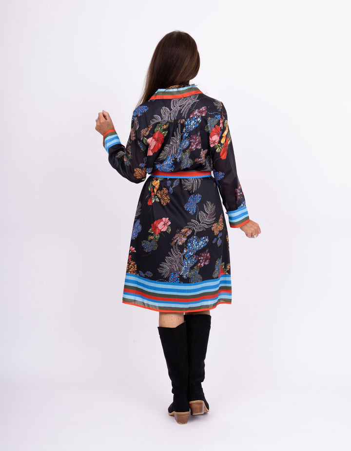 Jade Midnight Garden Shirt Dress