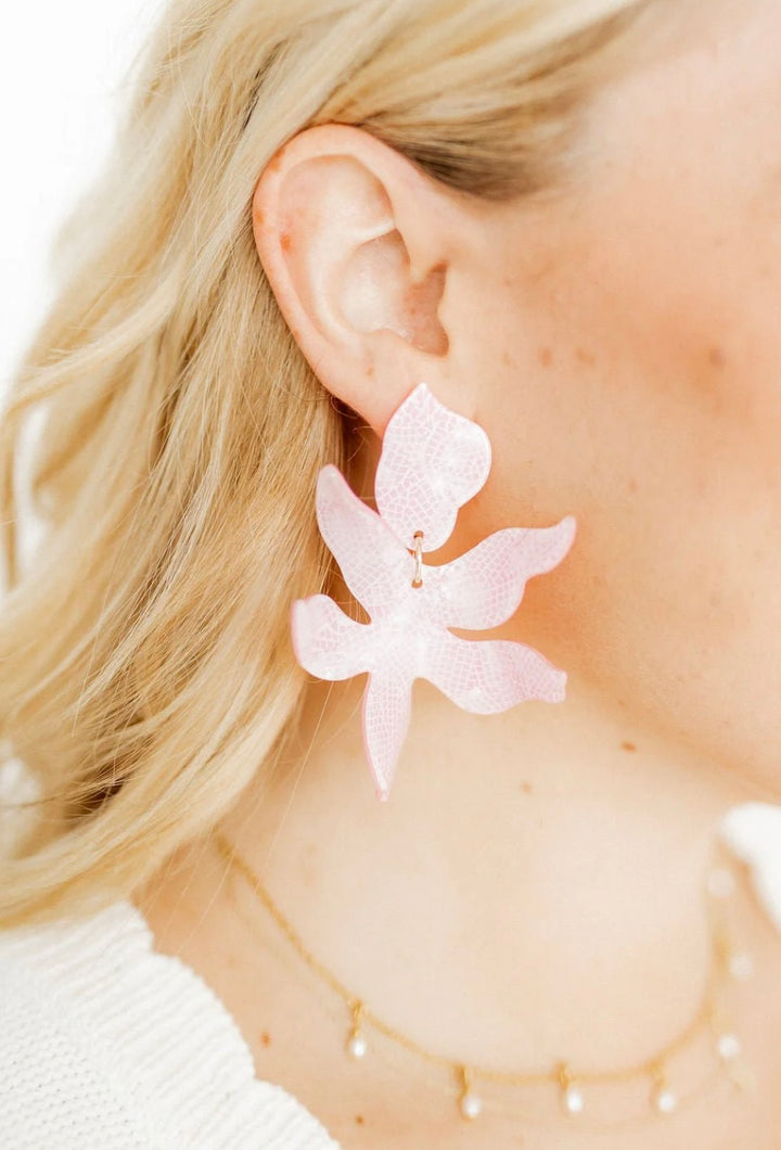 Linny Co -Flora Disco Pink  Earrings-Final Sale