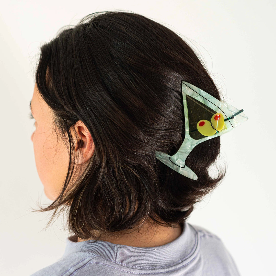 Large Martini Hair Clip