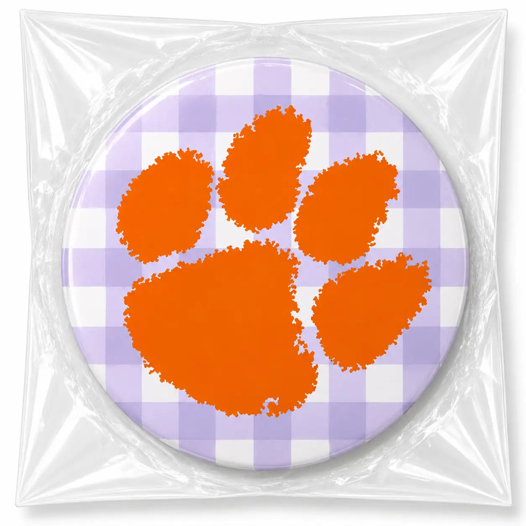 Game Day Buttons - Clemson Tiger Paw