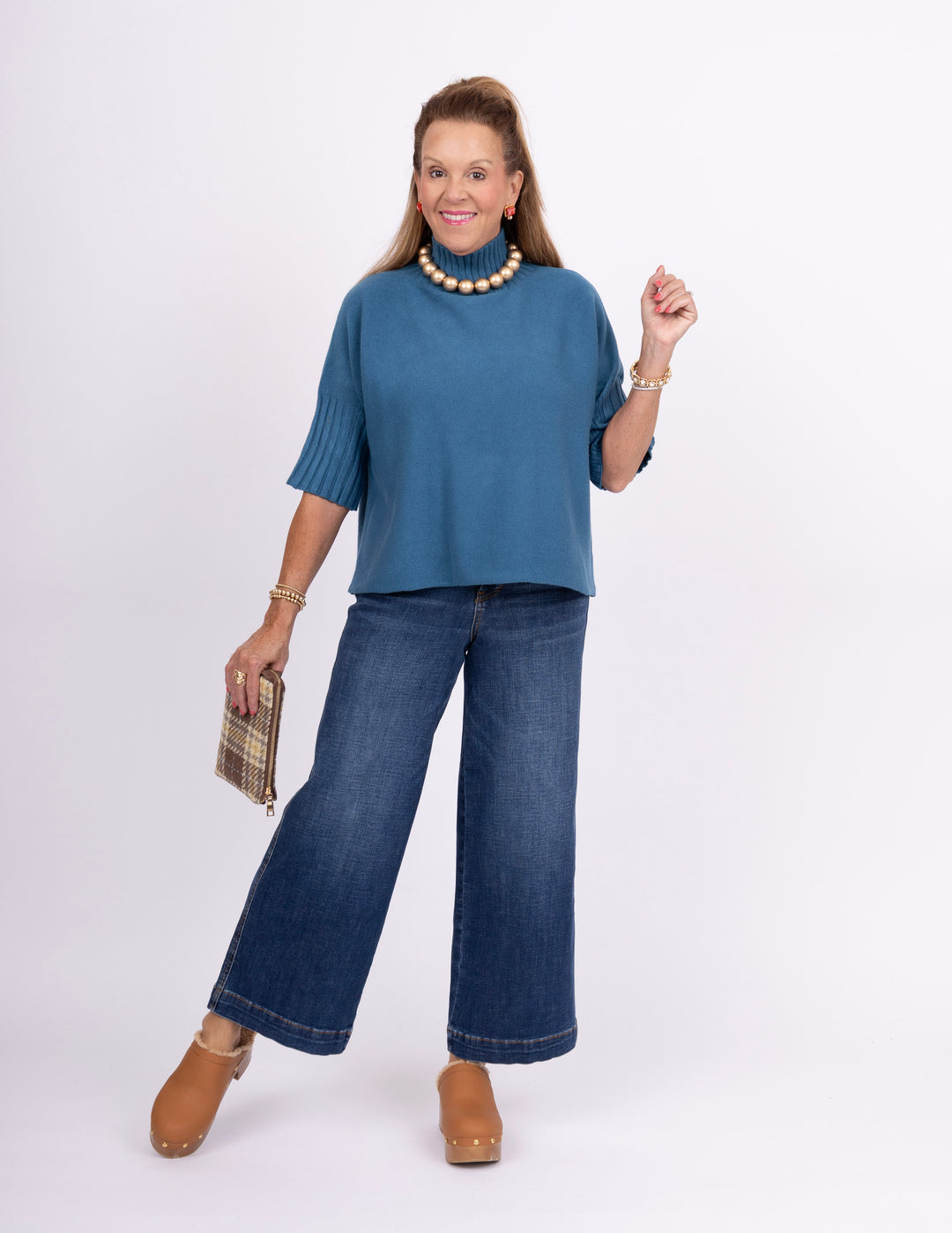 The Maple Turtleneck - Teal