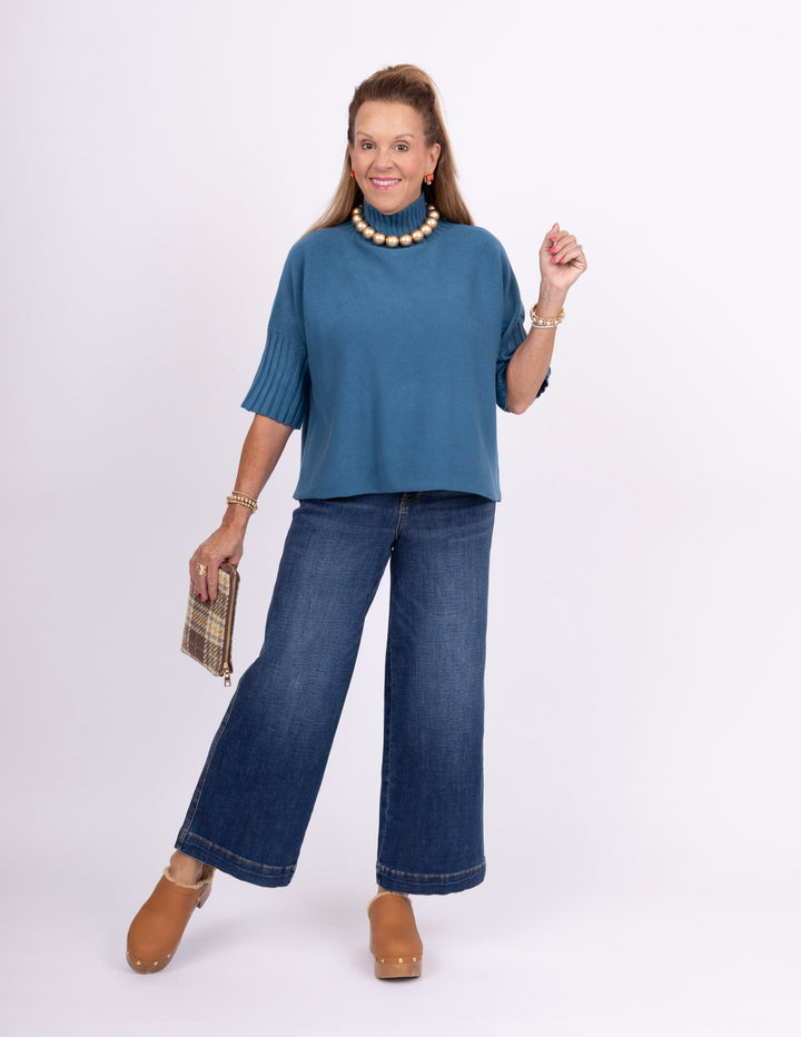 The Maple Turtleneck - Teal