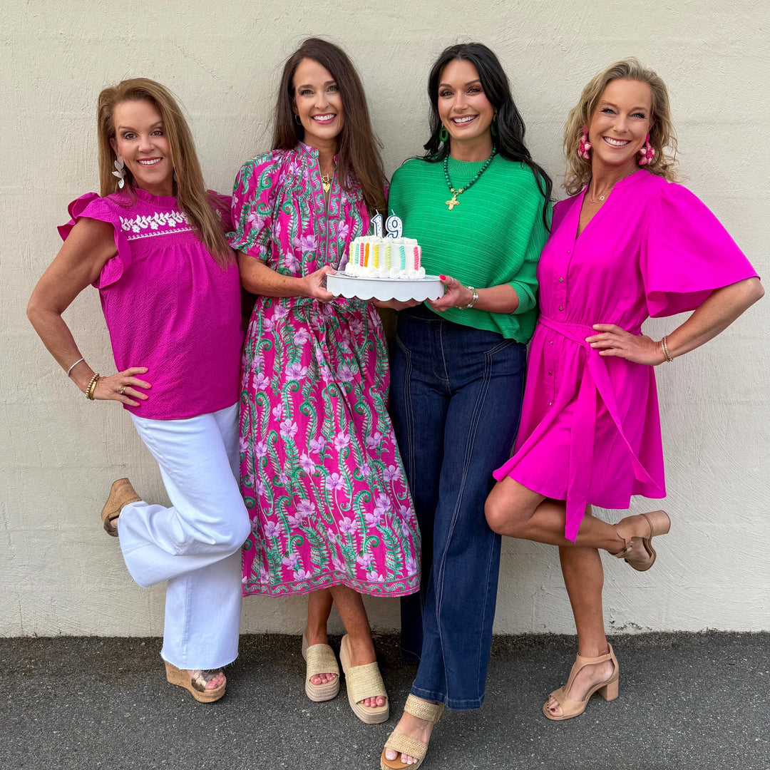 Novalee Floral Midi Dress - Peony