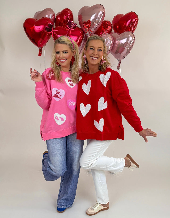 Pink Valentine Sparkle Top-Final Sale