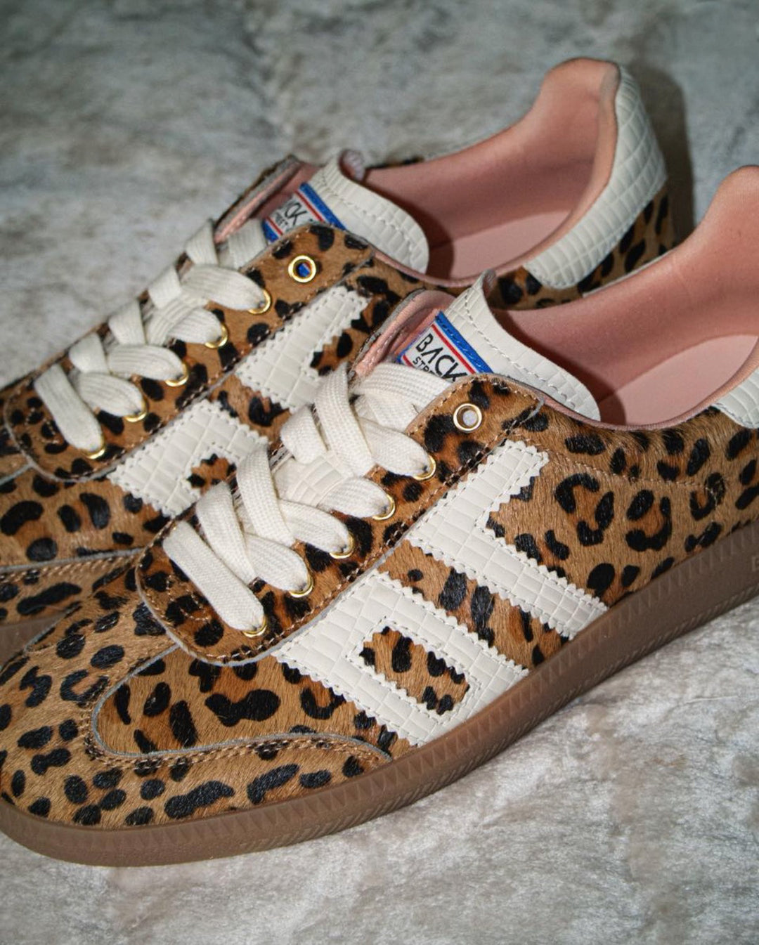 BACK 70 - CLOUD in LEOPARD CAMEL WHITE Sneakers