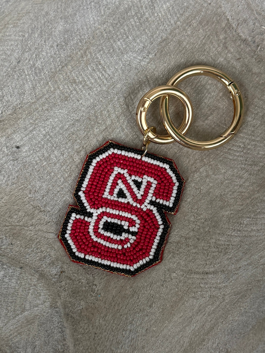 Beaded Purse Charm - NCSU